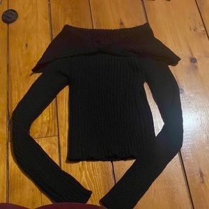 Black off shoulder knit